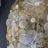 Set of 3 Murano Wall Light Flower by Seguso for Venini, Italy, 1960s