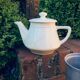 Ancienne cafetière mécanique en faïence et filtre en acier - Villeroy et Boch