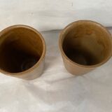 Ensemble de 2 mugs tasses verre en grès Digoin