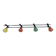 Round iron coat rack and wooden hooks 59 cm