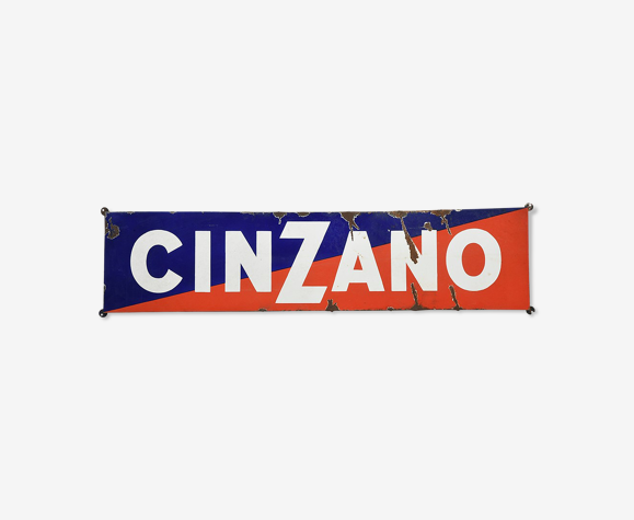 Plaque émaillée publicitaire Cinzano