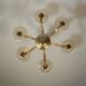 Venetian chandelier in gilded Murano glass by Venini circa 1920, 6 light arms.
