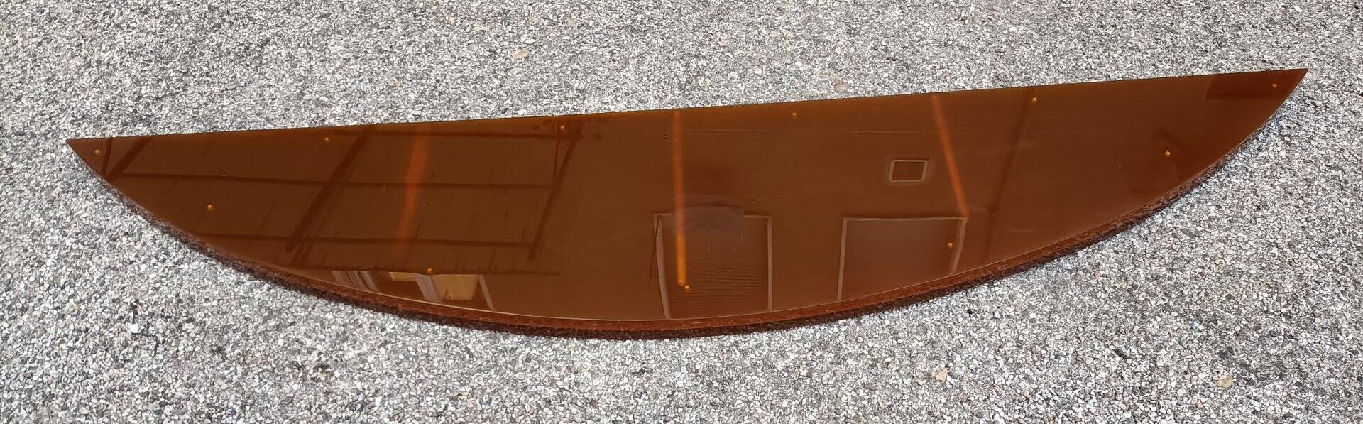 Étagère de console en verre acrylique orange, années 1970