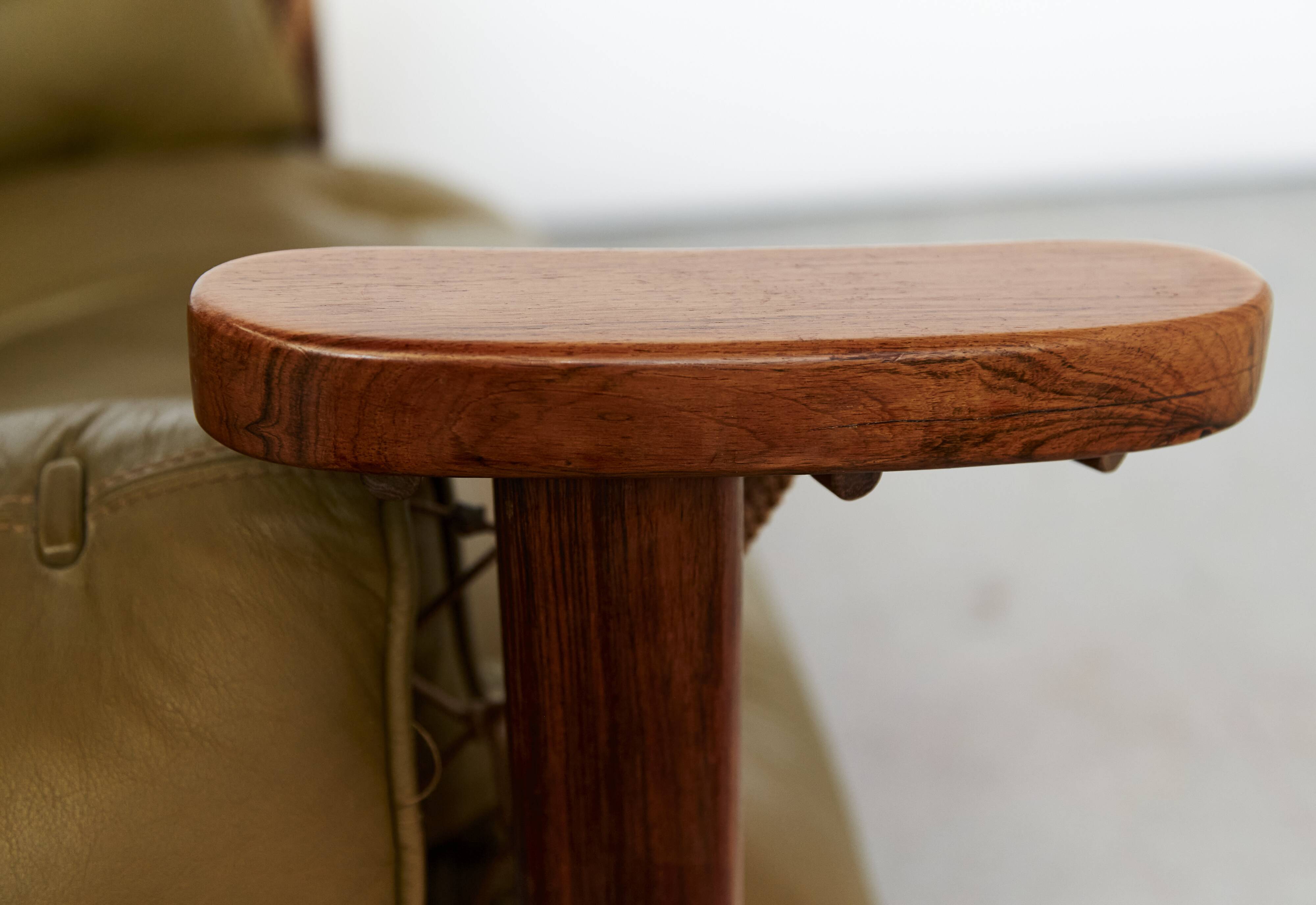 Jean Gillon "Jangada" Lounge Chair & Ottoman for Italma Wood Art, 1968