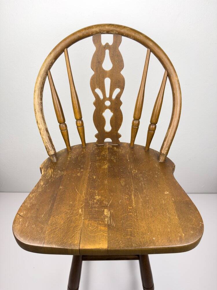 Vintage wooden bar chair, 1992