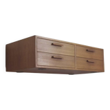 Teak Wall Drawer Module By Kai Kristiansen For Feldballes Møbler, 1960s