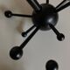 Pair of black space age sputnik coat racks
