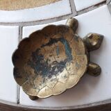 Vintage brass pocket tray in the shape of a turtle
