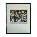 Abstract painting Daniel Bohbot vintage