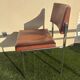 Duo de chaises vintage Skaï marron