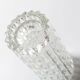 Vintage Solid Heavy Clear Hand Pressed Glass Flower Vase / Fidenza / Italy