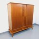 Vintage oak wardrobe from the 1960s.