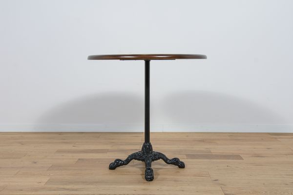 Table basse en fonte et bois, Art Nouveu