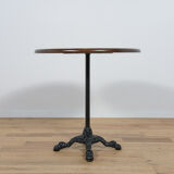 Table basse en fonte et bois, Art Nouveu