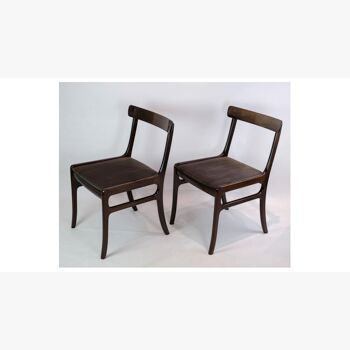 Suite de deux chaises Rungstedlund en acajou par Ole Wancher