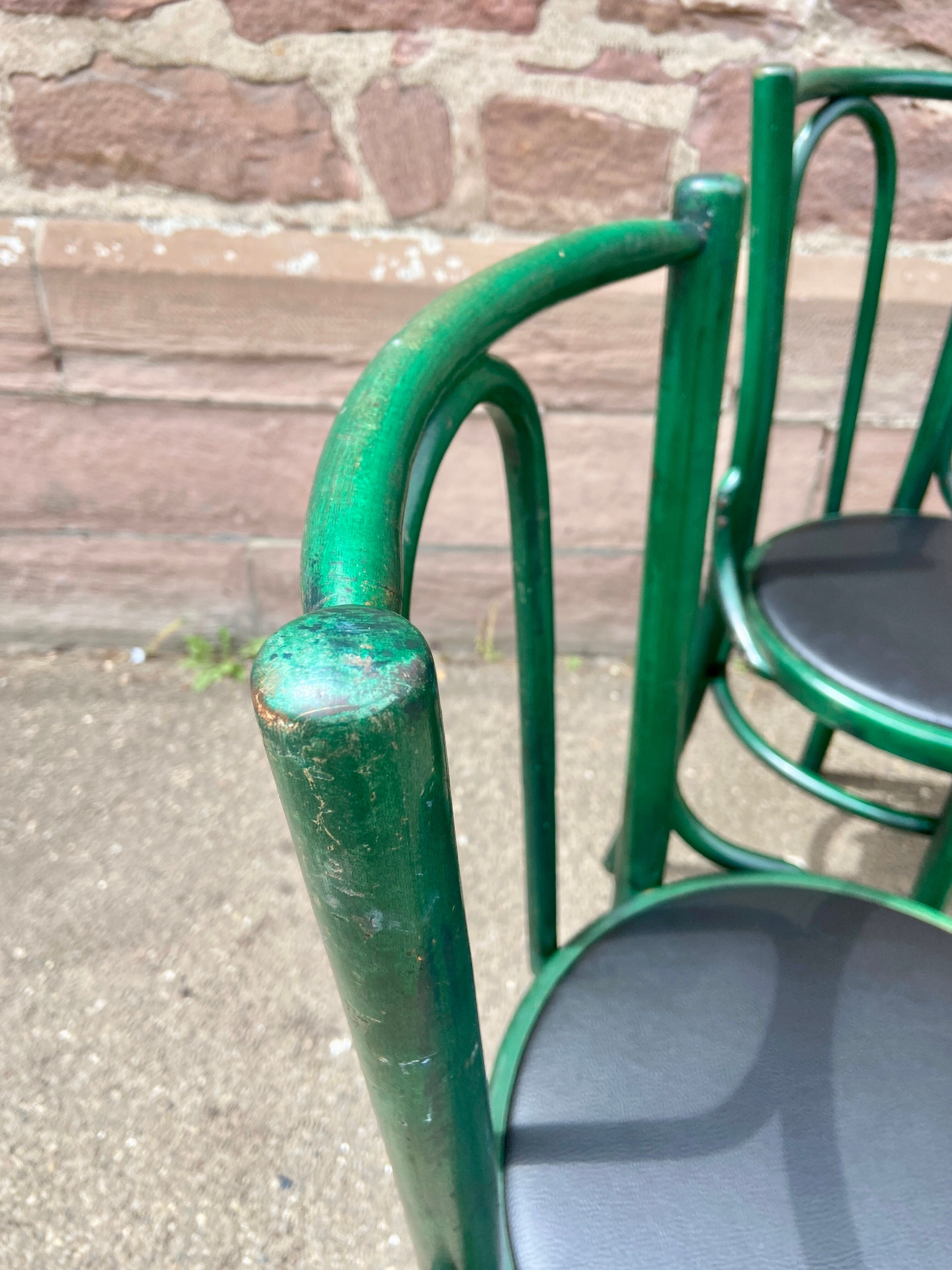 Set of 4 Chairs restaurant café wood curved bistro