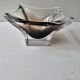 Murano Sommerso transparent brown glass catchall