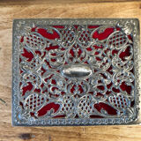 Silver metal jewelry box