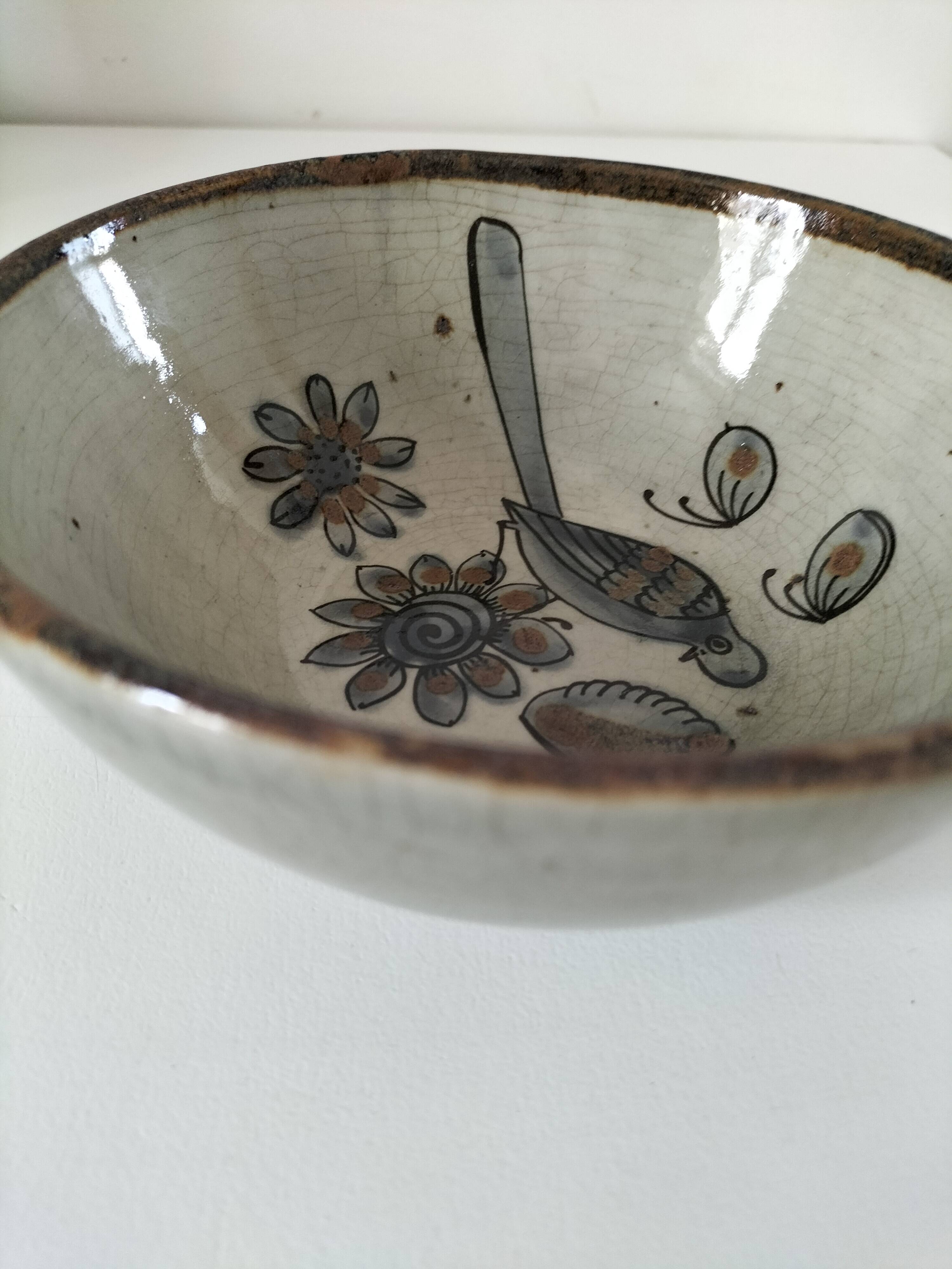 Ceramic cup signed Atelier Ken Edwards Tonalá (Mexico) circa 1960-80