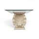 Magnussen Ponte shell-shaped console or table base with original glass top