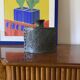 Vase en céramique brutaliste vert foncé, Italie années 1980