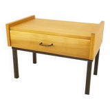 Blonde teak bedside table