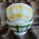 2 old model bowls tablecloth