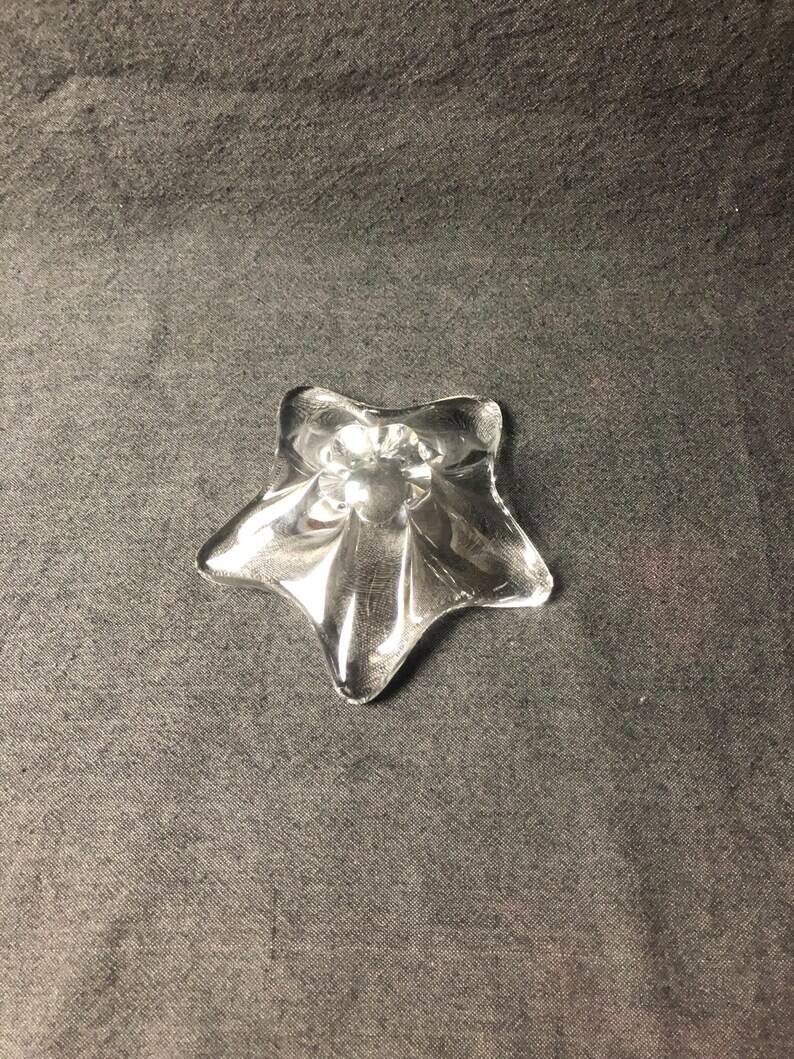 Vintage Baccarat Star Shape Crystal Trinket/Candy Dish: Mid-Century Modern