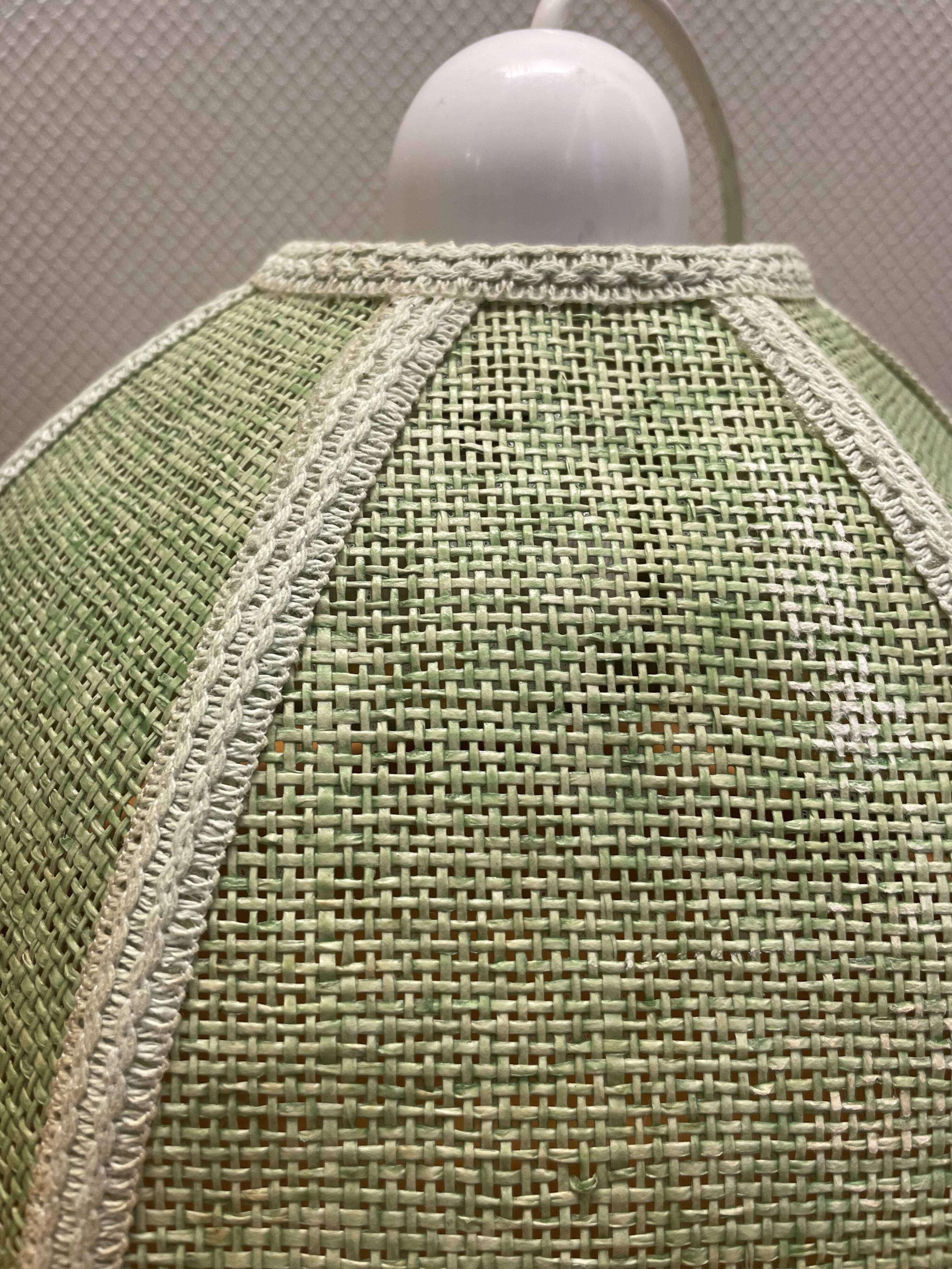 Pale green rattan suspension