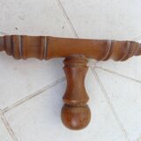 Wall-mounted coat rack circa 1940 in bamboo-style wood with 1 hook