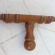 Wall-mounted coat rack circa 1940 in bamboo-style wood with 1 hook