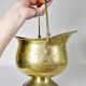 Vintage Ornate Brass Coal Bucket