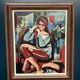 Original Swedish Oil on Canvas - "Portrait of a Young Woman" by M. Costa - Signed - Vintage and Framed - 82.5 × 67.3 cm