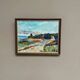 Original Swedish Oil on Canvas - 'Beach House in a Grove' by Carl Köhler - Signed - Vintage and Framed - 38 × 30 cm