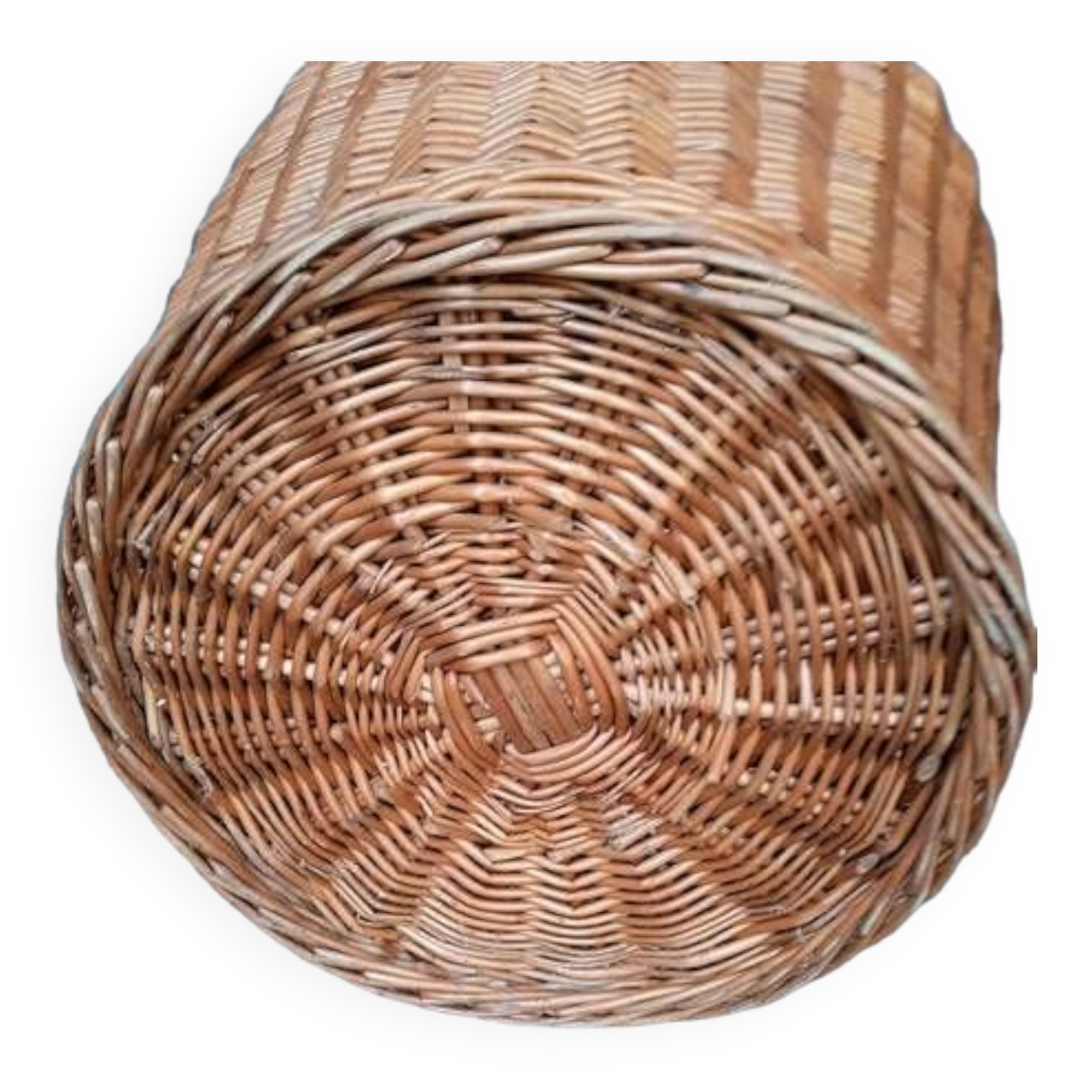 Basket 57cm woven rattan pot shape
