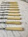 Set of 10 dessert forks in Bakelite 60s-70s