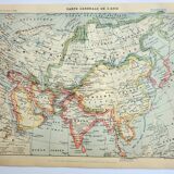 Gravure ancienne 1898, Empire d'Autriche-Hongrie, carte • Lithographie, illustration originale