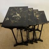 Set of 4 wooden nesting tables, Napoleon III