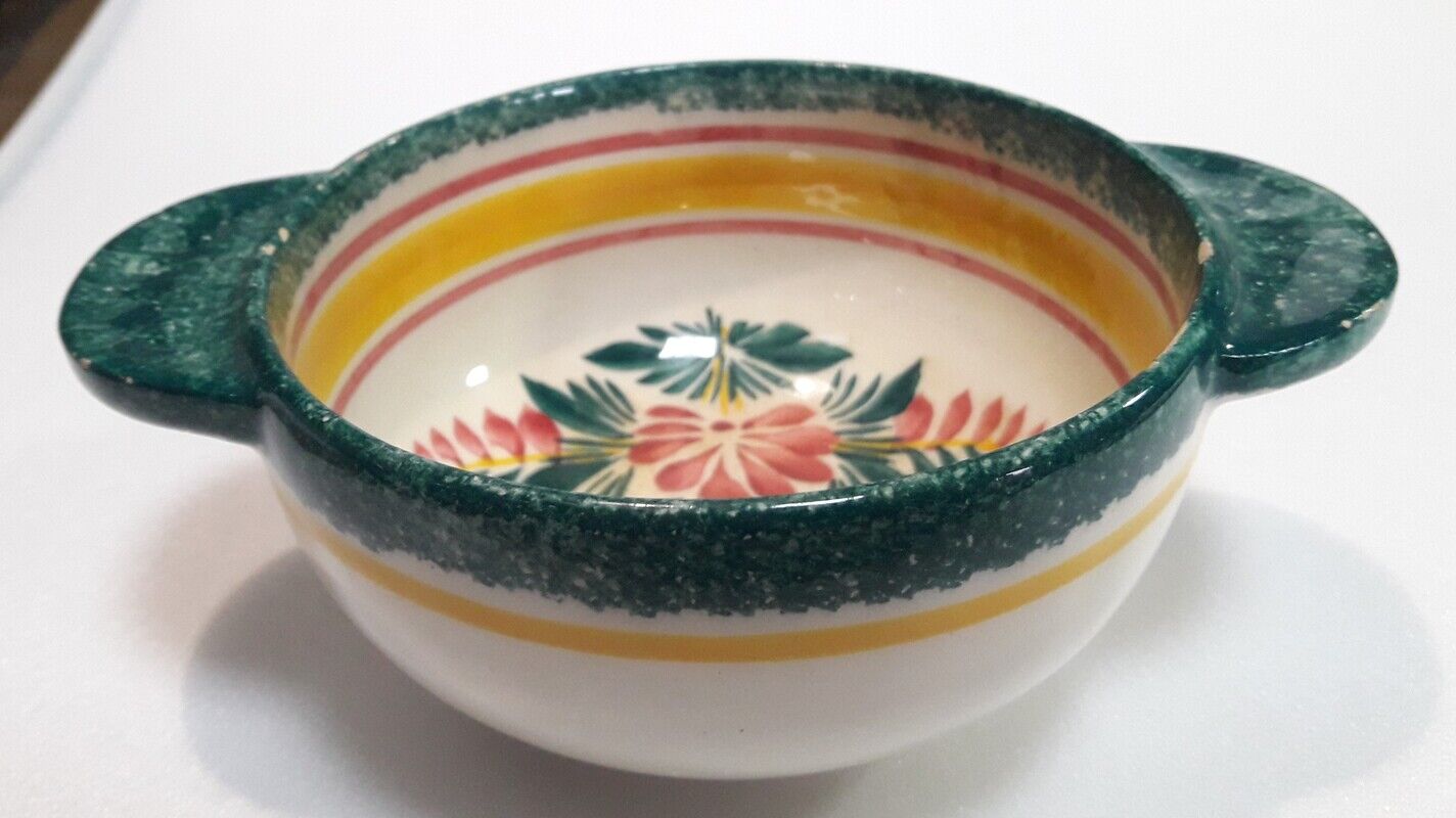 Bowl with ears HB Quimper with name Alain