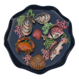 Ceramic plate fish and shellfish