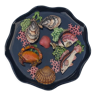 Ceramic plate fish and shellfish