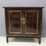 Chinese Lacquered Wood Cabinet Circa 1900