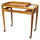 Mid Century Walnut Serving Cart, Czechoslovakia, 1970s