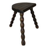 Vintage tripod stool with beaded legs