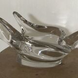 Bird-shaped paperweight, crystal swallow