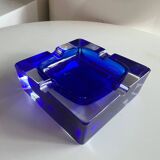 Blue Arques crystal ashtray – J.G. Durand