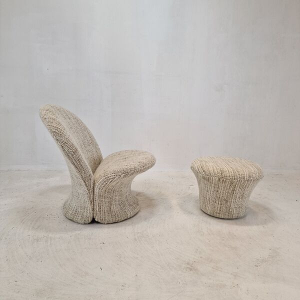 Fauteuil et ottoman modèle F572 par Pierre Paulin pour Artifort, 1967