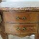 Pair of 2 Louis XV bedside tables - marquetry - 2 drawers - pink marble