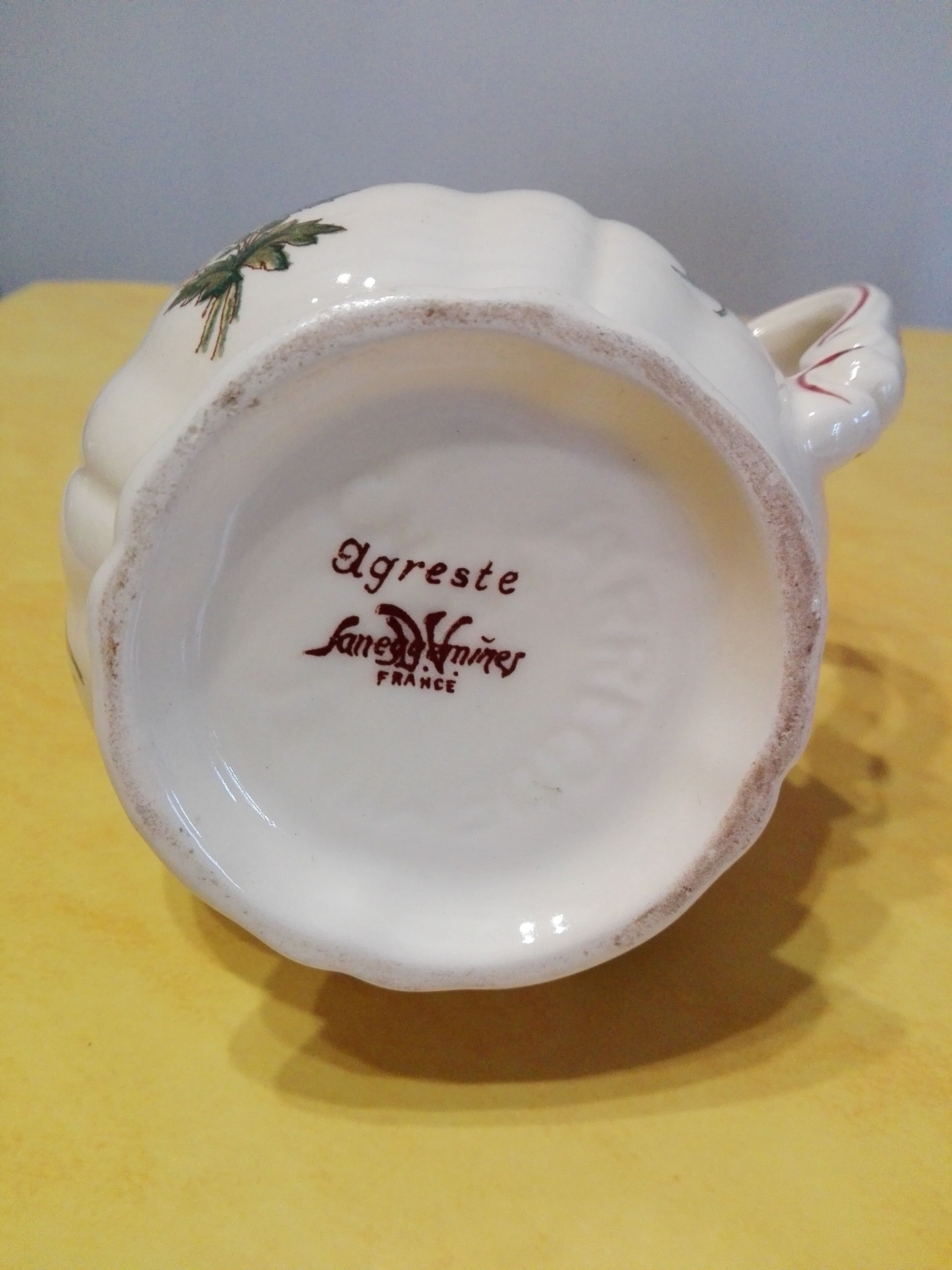 Milk jar / creamer of the Agreste de Sarreguemines service