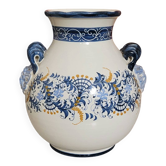 Large vase in Italian faience from the 20th century.